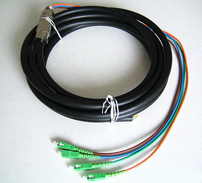 Waterproof UPC APC 6F 8F 3.0m Optic Patch Cord Pigtails