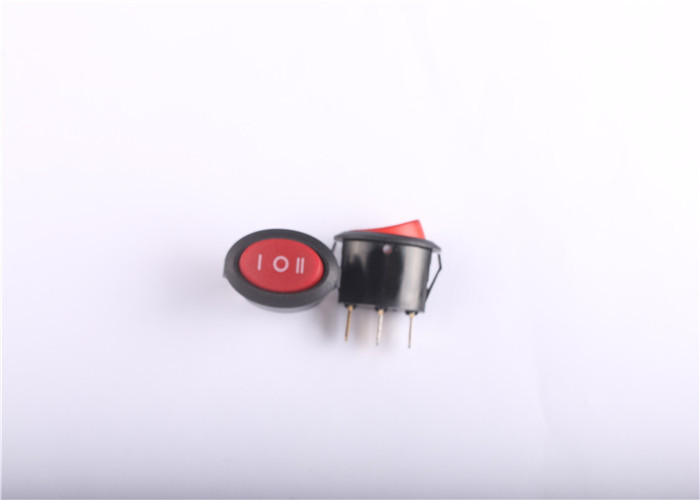 Red SPST Oval LED Rocker Switch