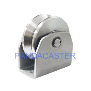 China Fixed Sliding Gate Wheels 73mm Y Grooved Steel Track Rollers wholesale
