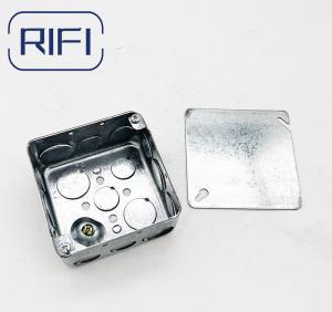 China 1/2 Inch Knockout Size Electrical Conduit Boxes With Metal Junction Box Cover wholesale