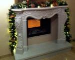 marble mantel fireplace for home