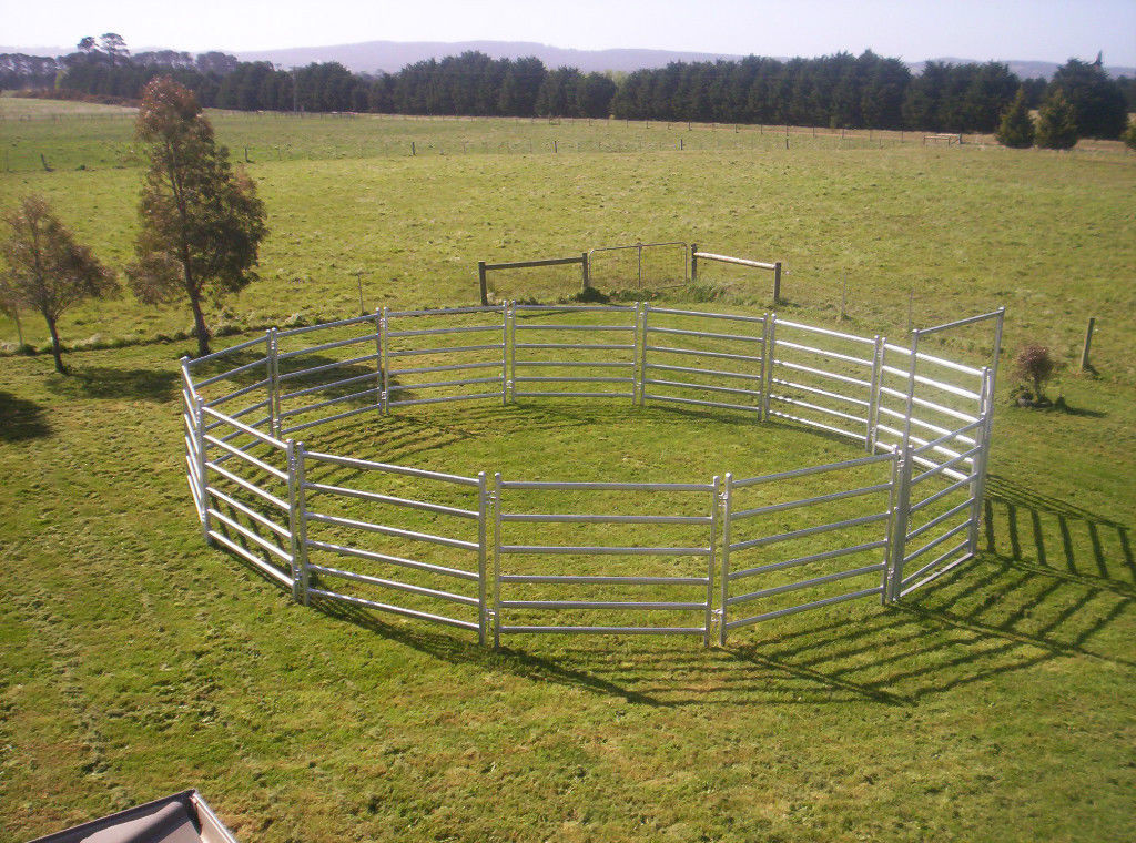 20 Panel Horse Yards Inc Gate, Round Yard, Cattle Fences, Corral 14m Diameter