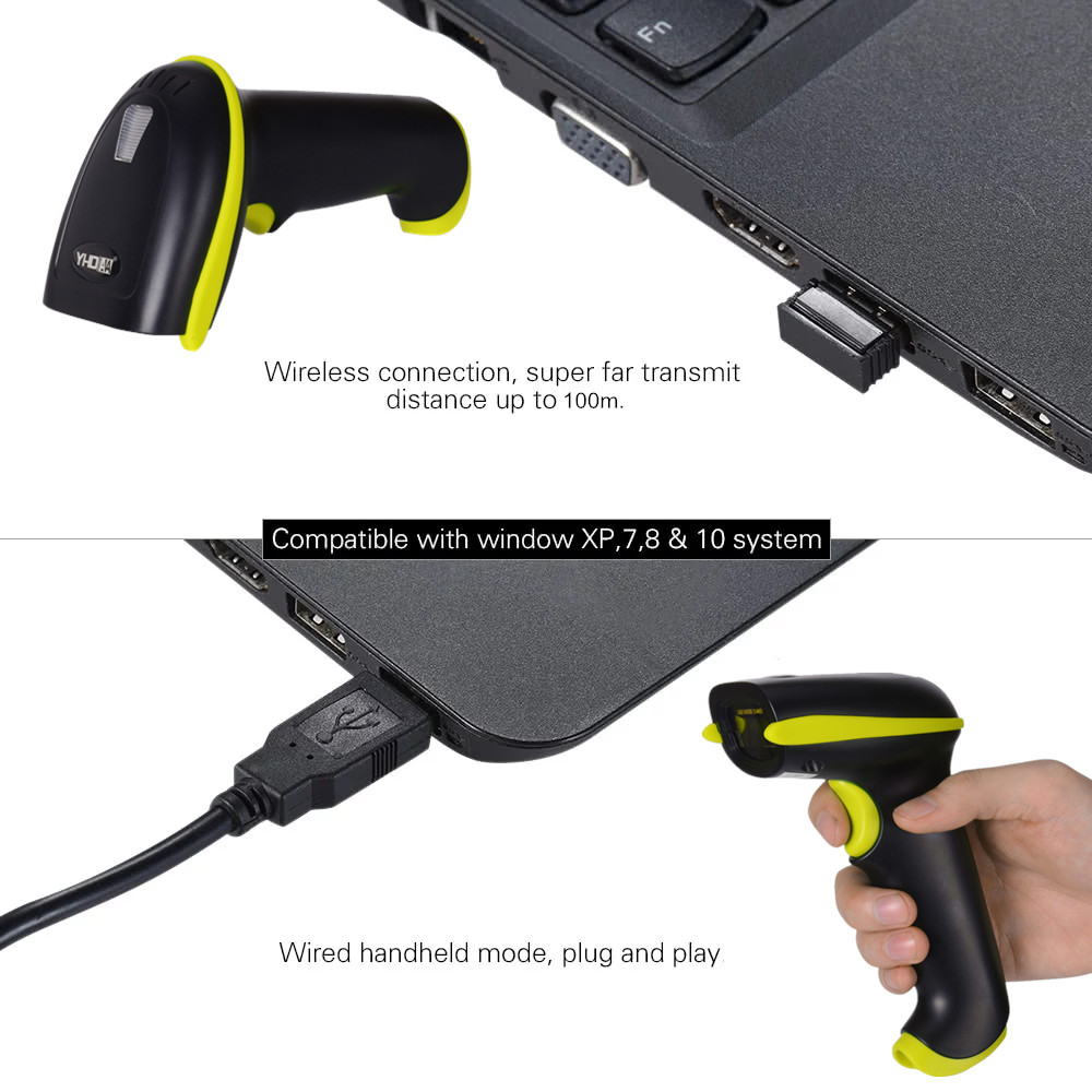 Fast Scanning Bluetooth 2d Barcode Scanner Handheld Omni Qr Code Reader