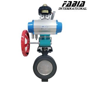 China Small Fluid Resistance Hard Sealed Pneumatic Actuator Operated Butterfly Valve wholesale