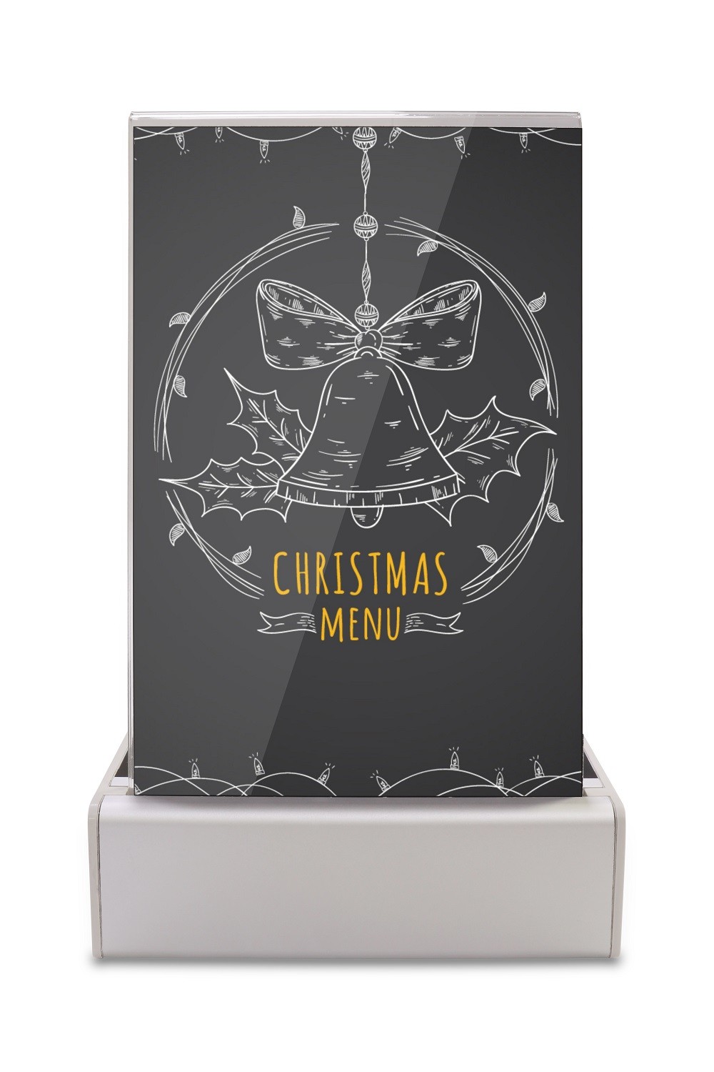Trangle Shape Top Table Smartphone Charging Station Menu Power Bank With Acrylic Sheet