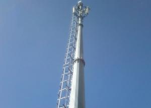 China Hot-dip Galvanizing 60m Monopole Telecommunication Tower , Monopole Antenna Tubular Steel Tower wholesale