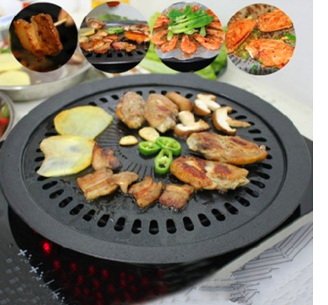 Cast Iron Non Stick Stovetop Grill Pan For Home Garden Barbecue
