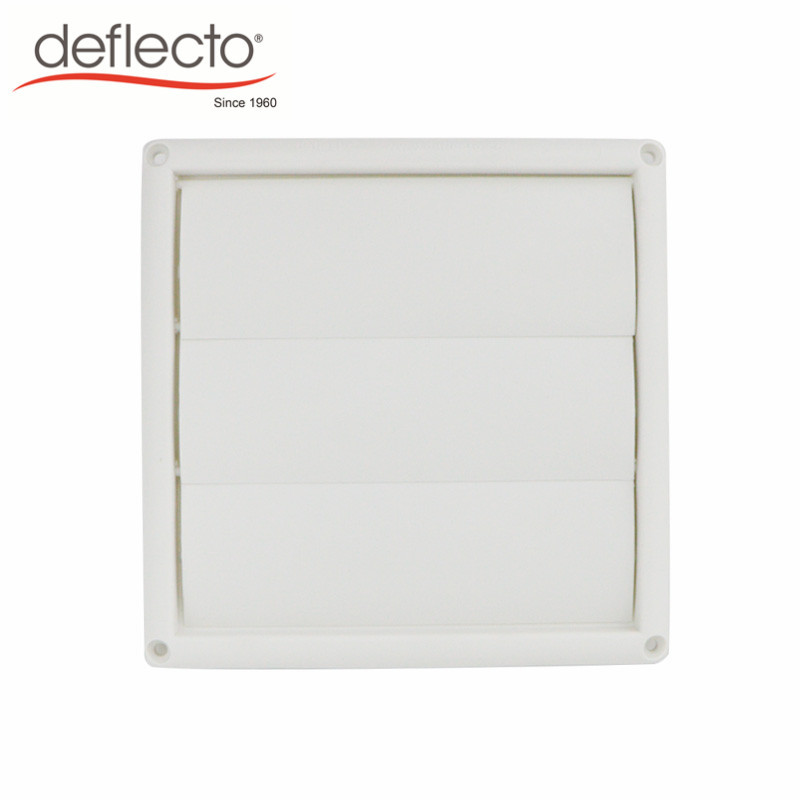 Quick Installation Plastic Air Vents 100mm Louvered Dryer Vent Cap PP Material