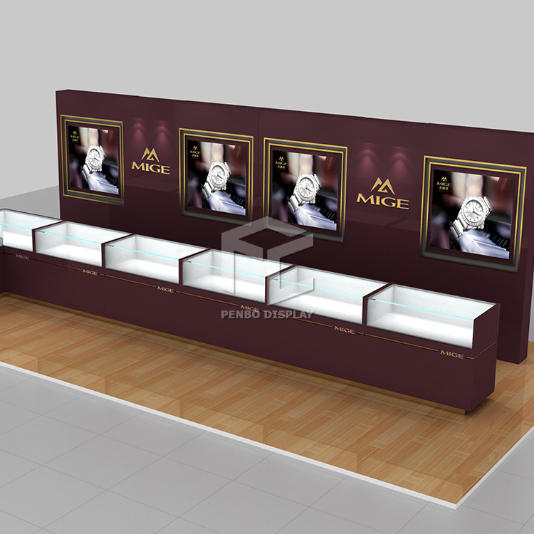 6pcs Glass Jewelry Vitrine Display 1055mm High Jewelry Display Showcases