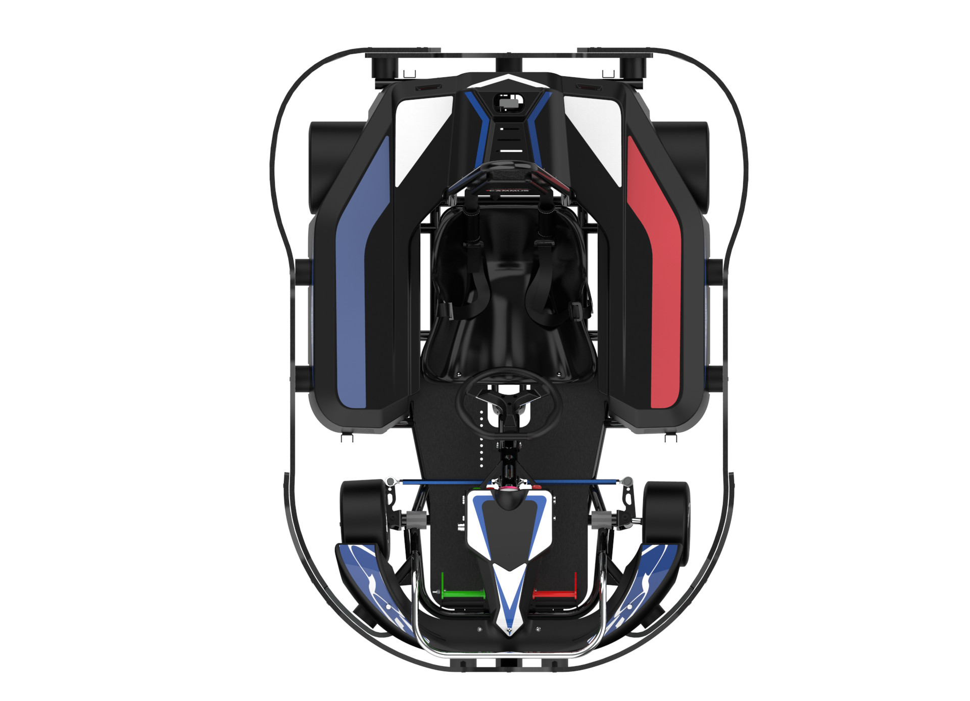 EVKART Dual Motors Outdoor Racing Go Karts 1050mm Wheelbase