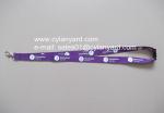 Printed colour polyester neck ribbons with breakaway buckle,