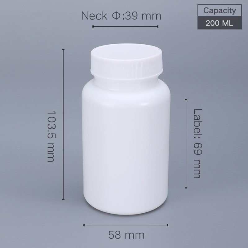 Plastic Screw Cap 100ml Bottle for Pill Capsule Tablet Storage UMETASS HDPE Material