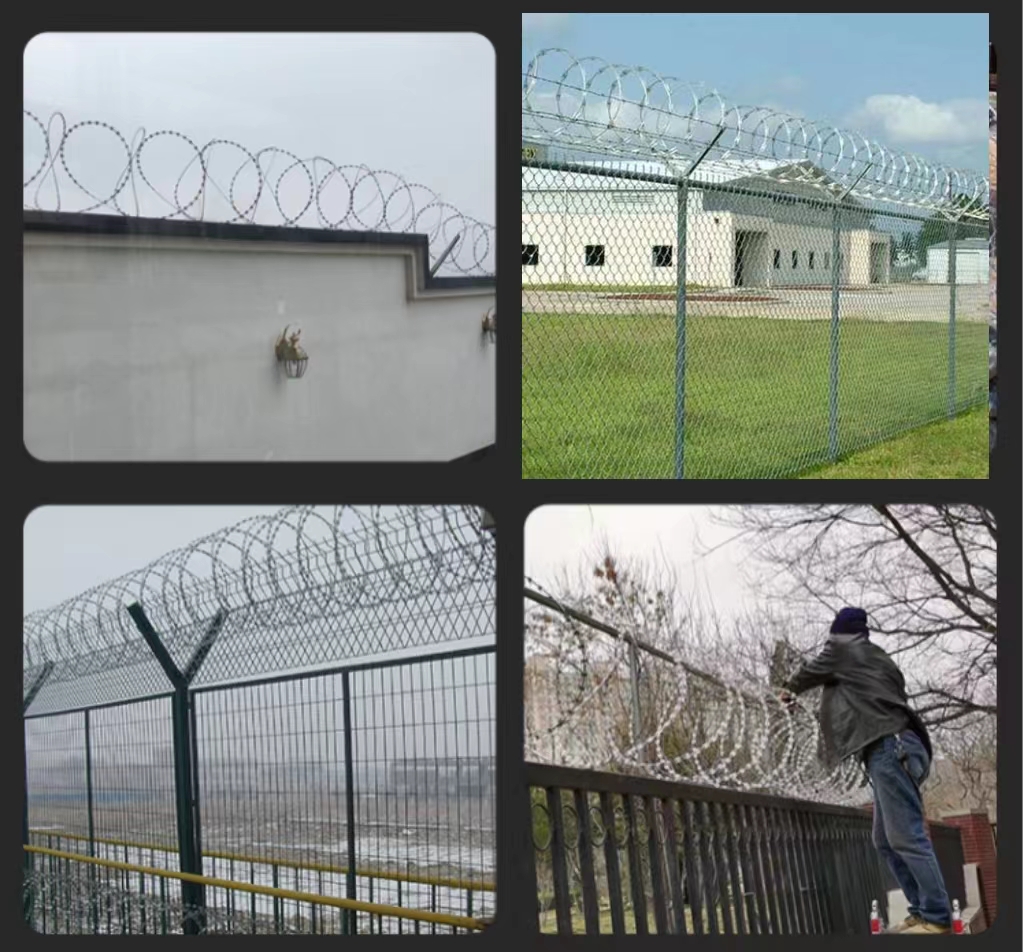Galvanized Steel Razor Wire Barbed Wire Mesh For Protection Certified by ISO9001 2008