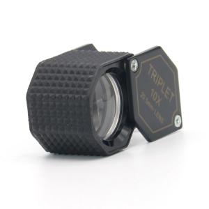 China Mini Foldable Metal Triplet Jewelry Loupe 10X Gemstone Loupe wholesale