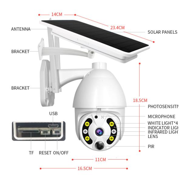 Alexa Night Vision Tuya Smart Wifi Camera Waterproof Wireless Security Camera