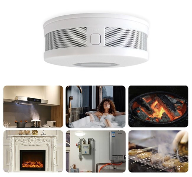 Combination Smoke And Carbon Monoxide Detector With Display Smoke CO Alarm Detector