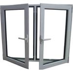 Double Glazed Commercial Aluminum Frame Windows Tempered Glass Swing