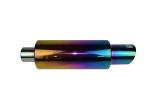 Rainbow Color 18.5 Inch 2.5 Inlet 4 Outlet Exhaust Tip