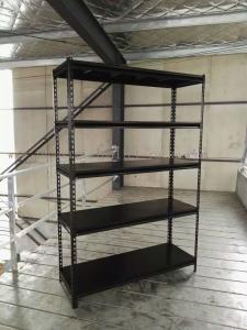 China Slotted Angle Steel Light Duty Shelving Black / Grey / White in Storage Systems wholesale