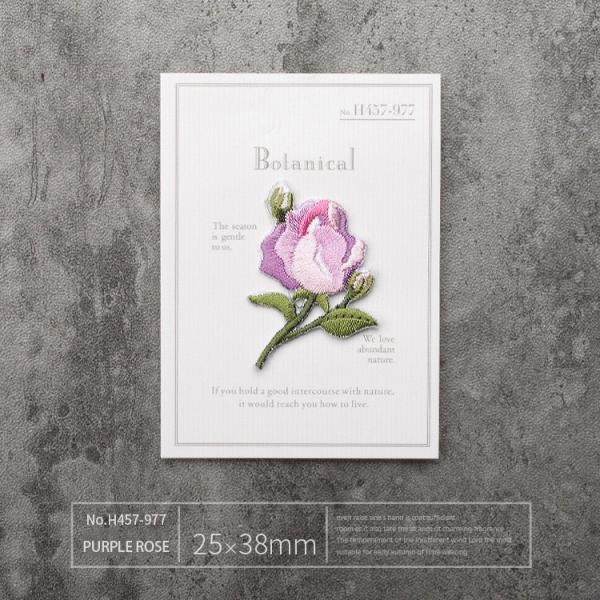 Personalized Clothing Decor | Heat Transfer Purple Rose Patch | Quick DIY &
