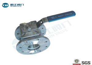 China Wafer Type 1 Piece Industrial Ball Valve , WCB DN15 - DN150 Full Port Ball Valve wholesale