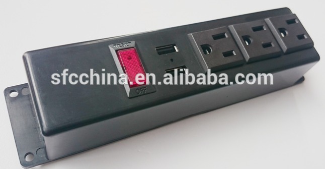 Standard Grounding Grounding and Residential / General-Purpose Application power strip 3 outlet for USA type