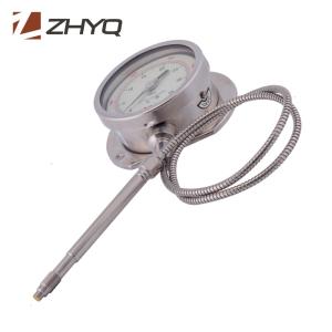 China Flexible Stem Melt Pressure Gauge , Steam High Temp Pressure Gauge wholesale