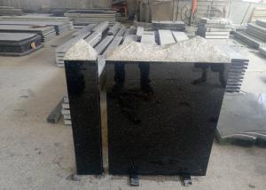 China European Style Granite Memorial Headstones Black Galaxy / Other Color wholesale