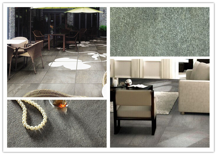High Hardness Slab Stone Effect Porcelain Tiles 600x600 Mm Long Life Span