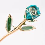 24k Gold Rose preserved rose in Gift Box with Clear Display Stand Best Gift