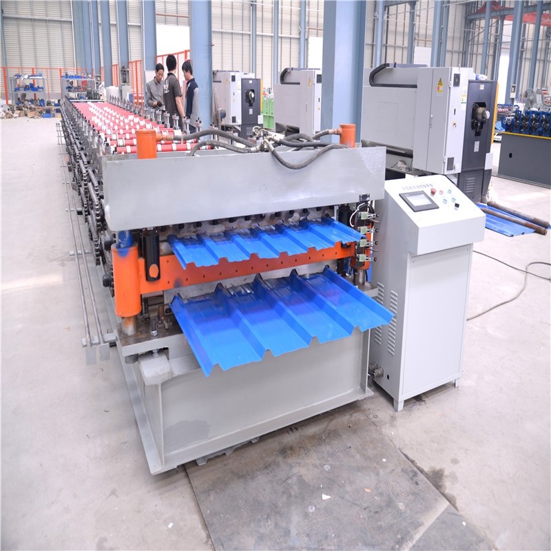 Electric Cutting Metal Double Layer Roofing Sheet Roll Forming Machine With CE