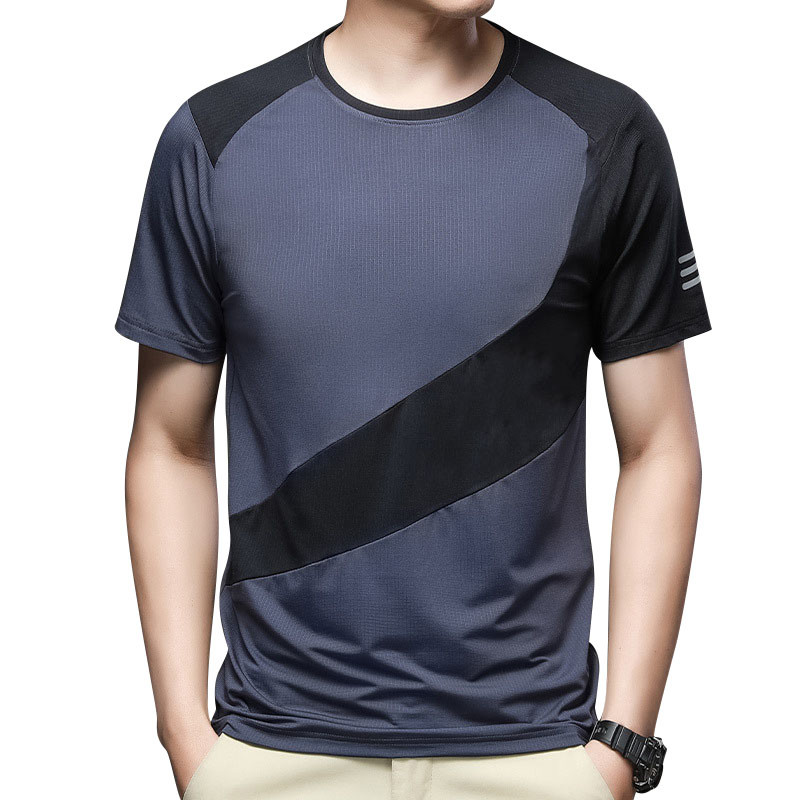 2022 Summer Breathable Outdoor Fitness Running Ice Silk T Shirt Men