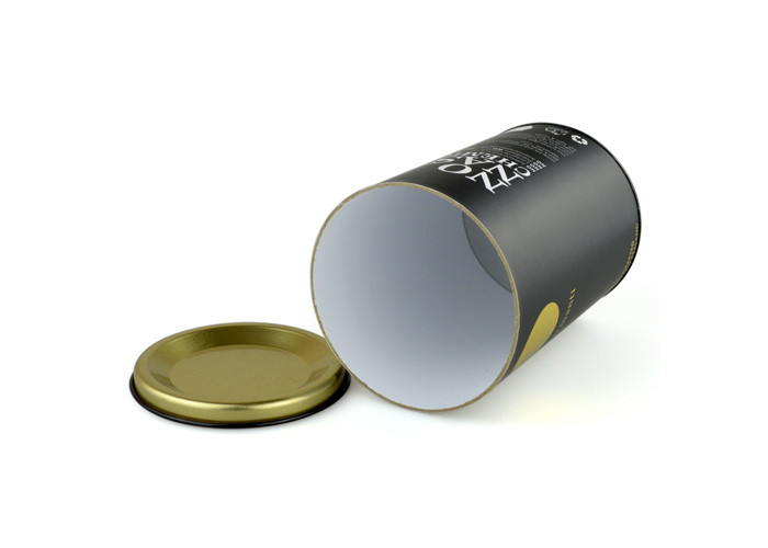 Gold Stamping Black Kraft Paper Composite Wine Cans for Wine and Clothes