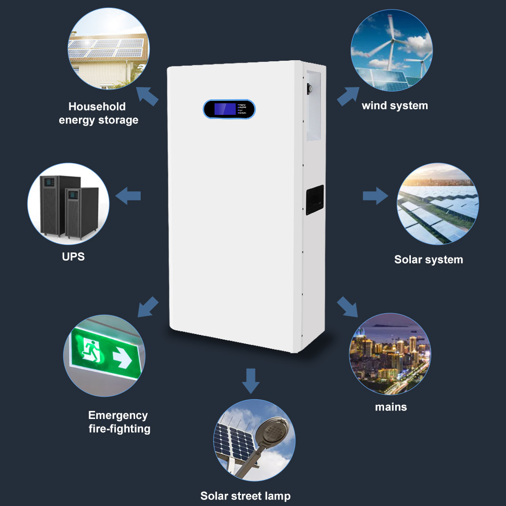 48V 100AH LiFePO4 Battery High Capacity Lithium Ion Battery Wall Mounted Power Storage