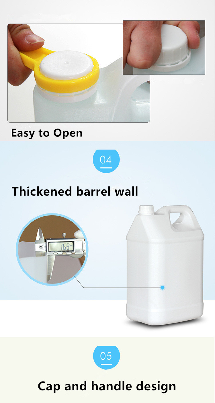 100% Material 1 Gallon HDPE Blue White Black Plastic Barrel Drum for Liquid Lotion Bottle