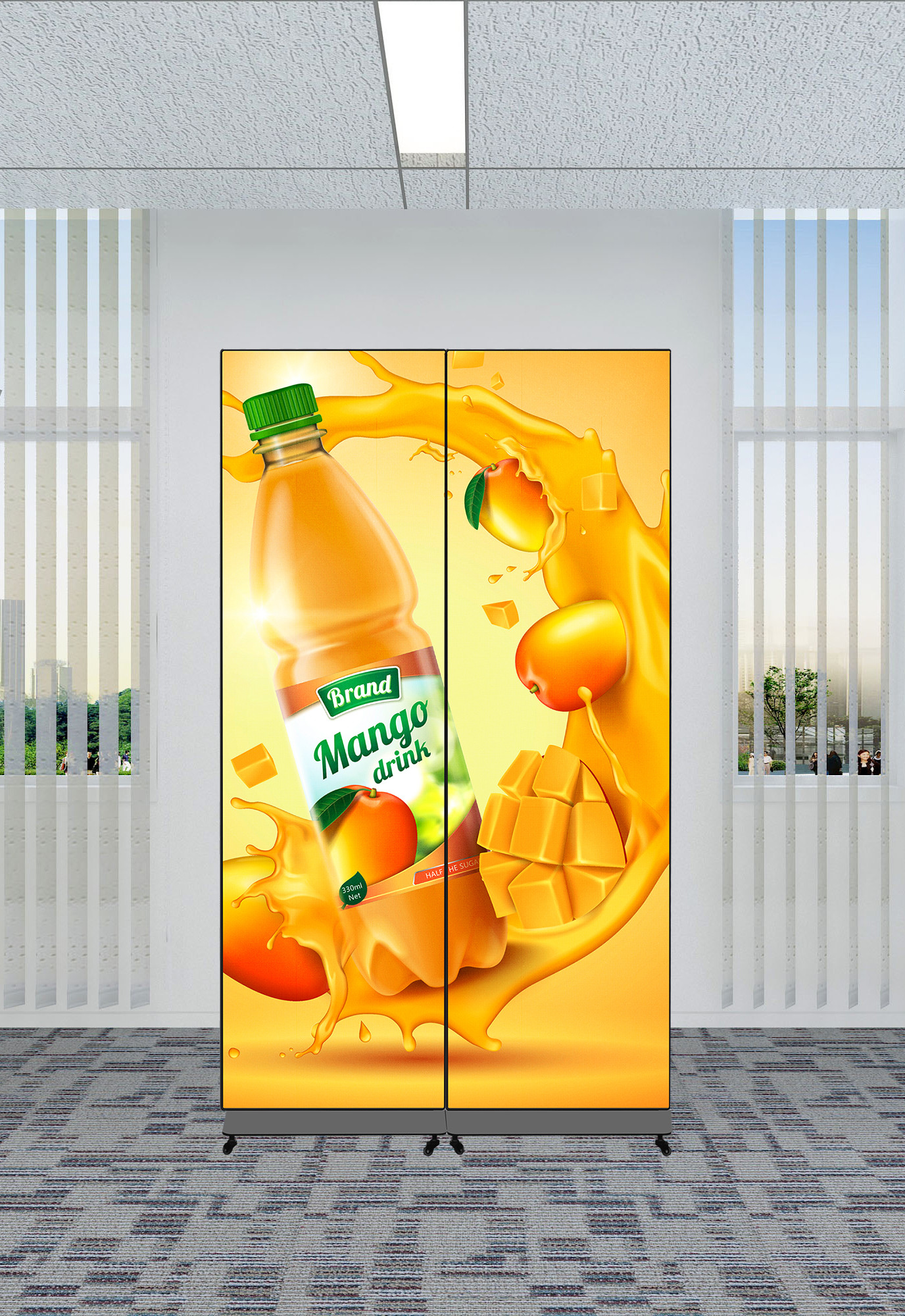 Smart Digital Indoor Led Mirror Display / Indoor HD Advertising LED Poster Screen