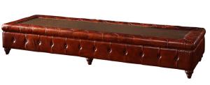 China Top Red Genuine Leather TV Stand 2.4M Length Solid Structure For Hotel / Home wholesale