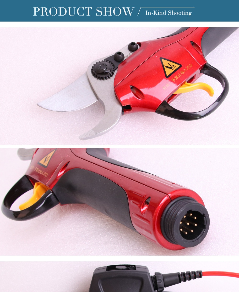 Swansoft 36V Lithium Battery High Speed Electric Grape Tree Pruning Shears 3.0CM Electric Bypass Pruner