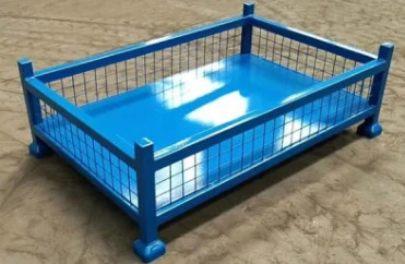 Heavy Duty Padlock Stillage Pallet Cage Galvanized Powder Coated 1000kg-2000kg Load Capacity