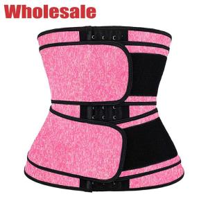 China Snow Pink 2XS Neoprene Waist Trainer Double Velcro Waist Cincher wholesale