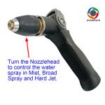 Garden Washing Metal Hose Spray Nozzle Gun 3/4" House Cleaning