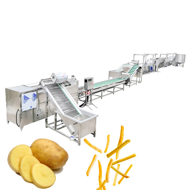 100kg/H Crisps Making Machine PLC French Fries Making Line