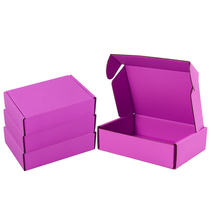 Sakura Pink Kraft Paper Corrugated Storage Box For Travel / Storage