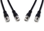 Black BNC Male To Male RF59 Cable Wiring Harness