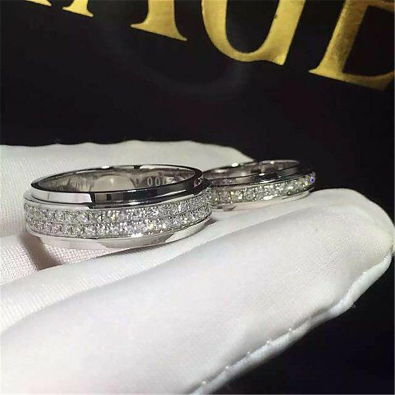 Luxury jewe factoryt ring white gold diamond ring 18k white yellow gold diamond