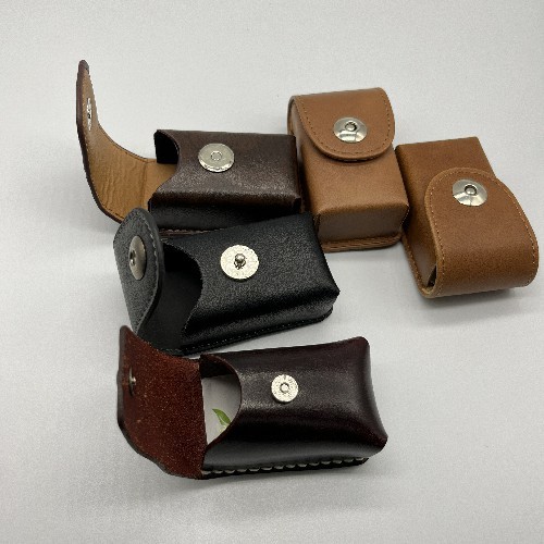 Eco Travel Folding Portable Sunglass Case Holder Handmade Leather