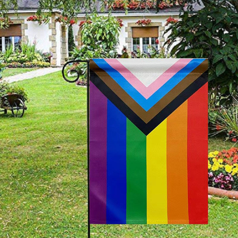 Colorful Holiday Decorative Garden Flags Height 93cm Sublimation Yard Flags