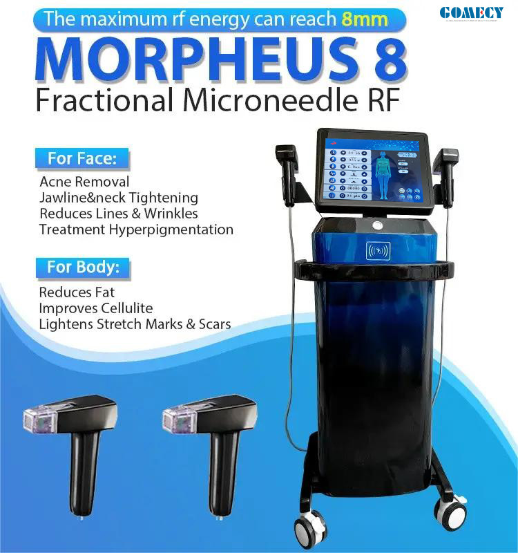 Skin Tightening Microneedle RF Machine 7mm Deep Length Morpheus 8 Price Machine