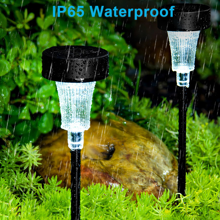 Solar Powered Landscape Lights with Ground Spike Waterproof and Energy Efficien