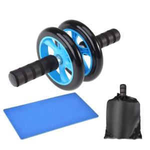 China Multifunctional NBR Dual Wheel Ab Roller Detachable Abdominal Trainer Roller wholesale